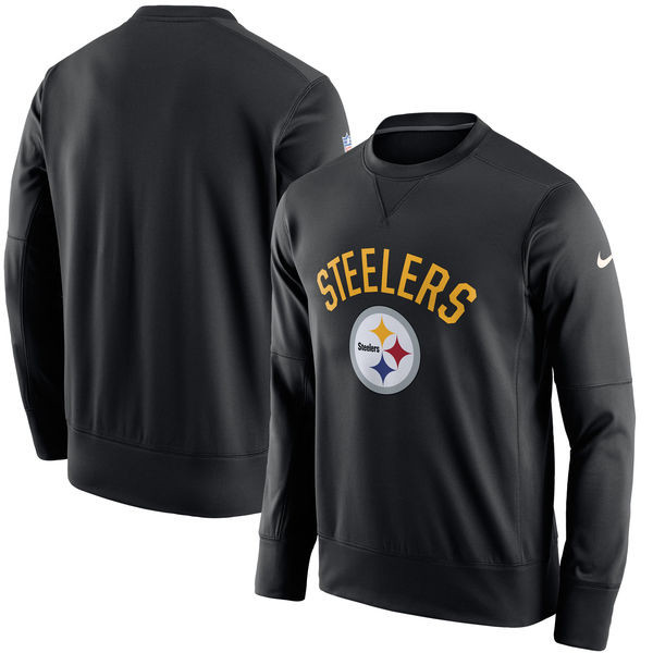 Men's Pittsburgh Steelers  Black Sideline Circuit Performance Sweatshirt