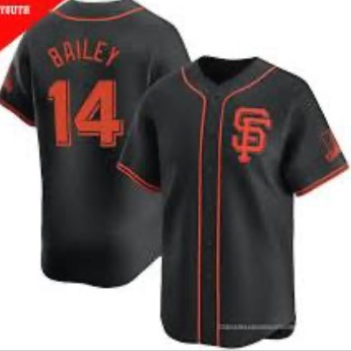 Men's San Francisco Giants 14 Patrick Bailey Black 2024 Black AlternateLimited Stitched Baseball Jersey