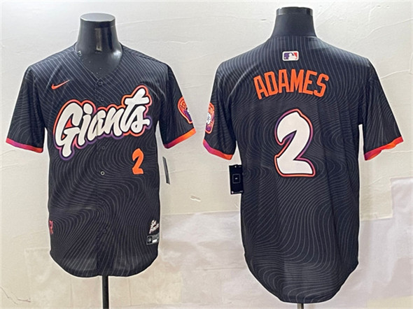 Men's San Francisco Giants 2 Willy Adames Anthracite 2025 City Connect Limited Stitched Baseball Jersey