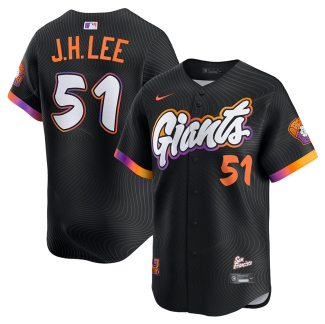 Men's San Francisco Giants 51 Jung Hoo Lee Anthracite 2025 City Connect Limited Stitched Baseball Jersey