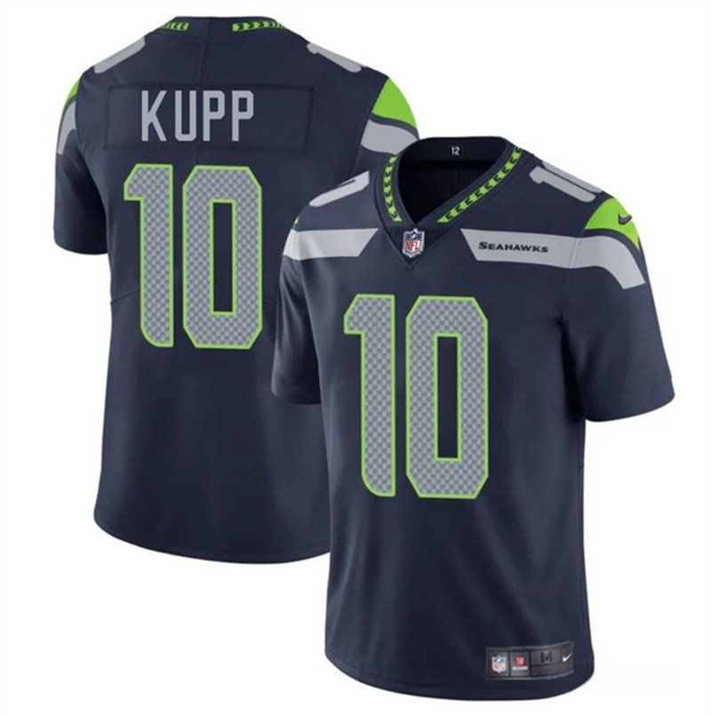 Men's Seattle Seahawks 10 Cooper Kupp Navy 2025 Vapor Limited Football Stitched Jersey