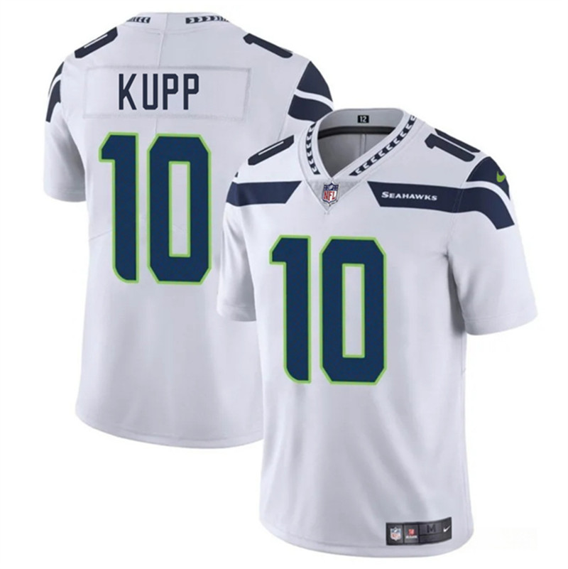 Men's Seattle Seahawks 10 Cooper Kupp White 2025 Vapor Limited Football Stitched Jersey