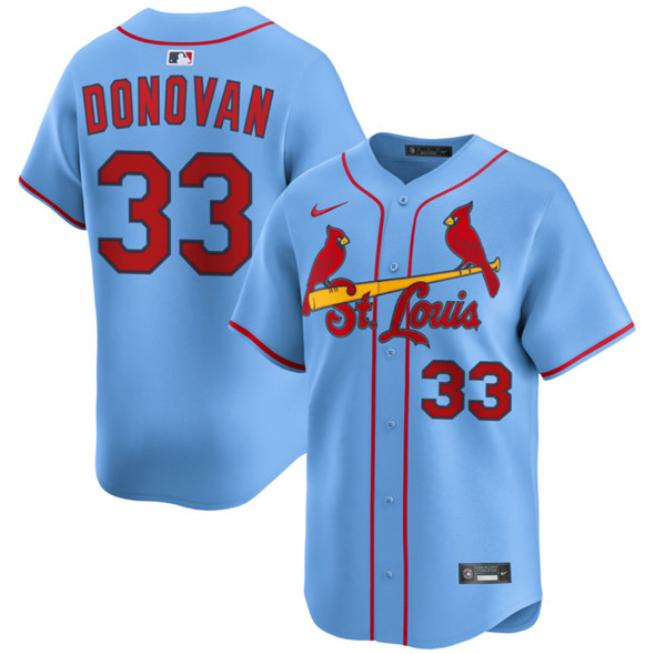 Men's St. Louis Cardinals 33 Brendan Donovan Blue Alternate Limited Stitched Baseball Jersey