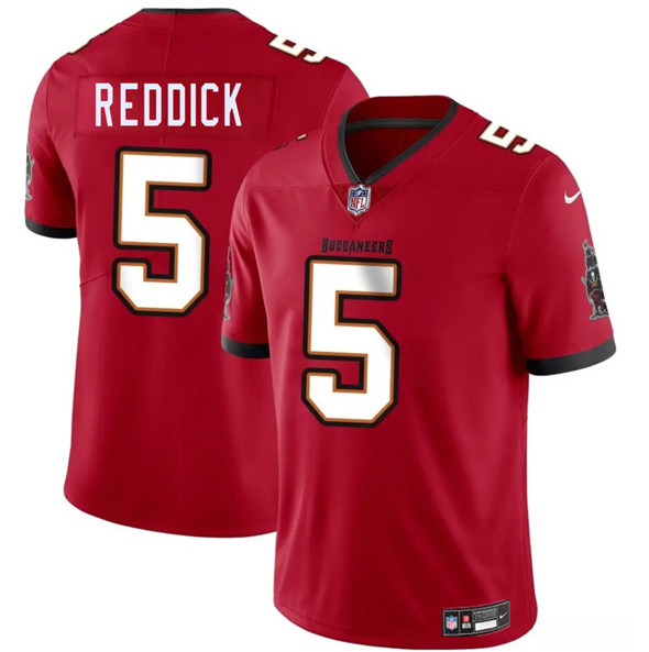 Men's Tampa Bay Buccaneers 5 Haason Reddick Red 2025 Vapor Limited Football Stitched Jersey