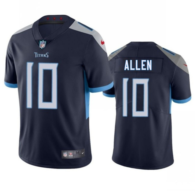 Men's Tennessee Titans 10 Brandon Allen Navy 2025 Vapor Untouchable Football Stitched Jersey