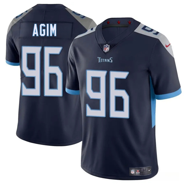 Men's Tennessee Titans 96 McTelvin Agim Navy 2025 Vapor Untouchable Football Stitched Jersey