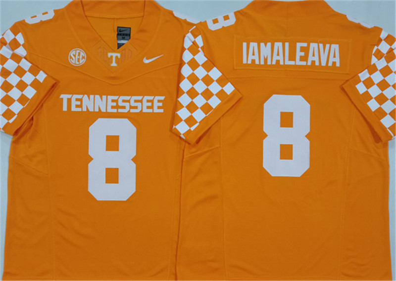 Men's Tennessee Volunteers 8 Nico Iamaleava Orange F.U.S.E. Stitched Jersey