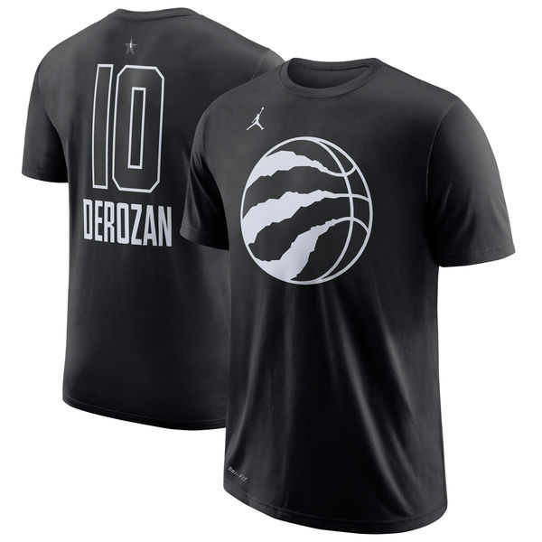 Men's Toronto Raptors DeMar DeRozan Jordan Brand Black 2018 All Star Performance T Shirt