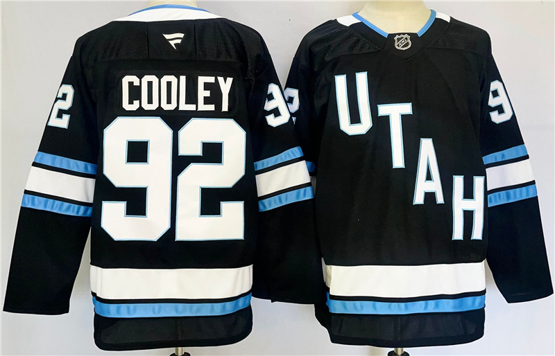 Men's Utah Hockey Club 92 Logan Cooley Navy 2024 25 Stitched Jersey