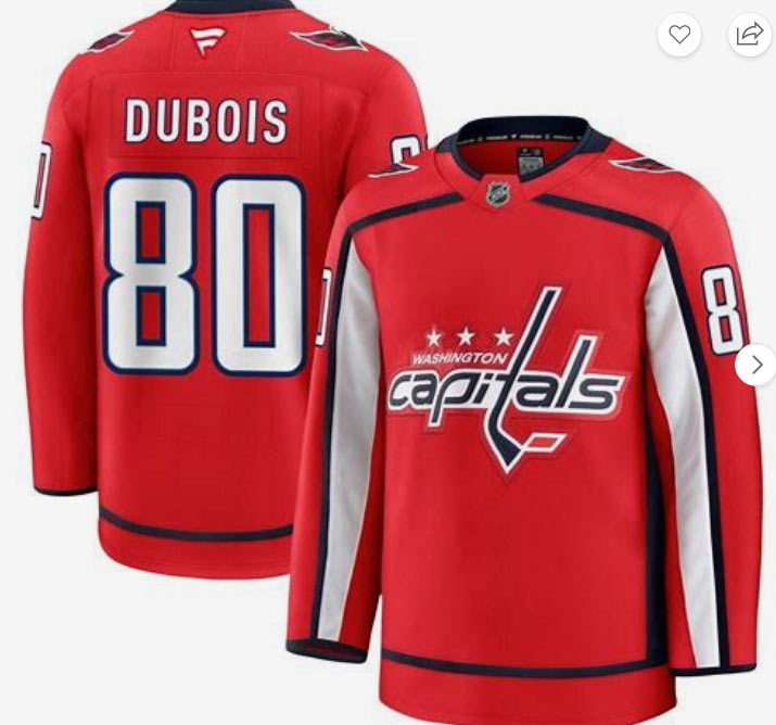 Men's Washington Capitals 80 Pierre Luc Dubois Red 2024 25 Home Stitched Hockey Jersey