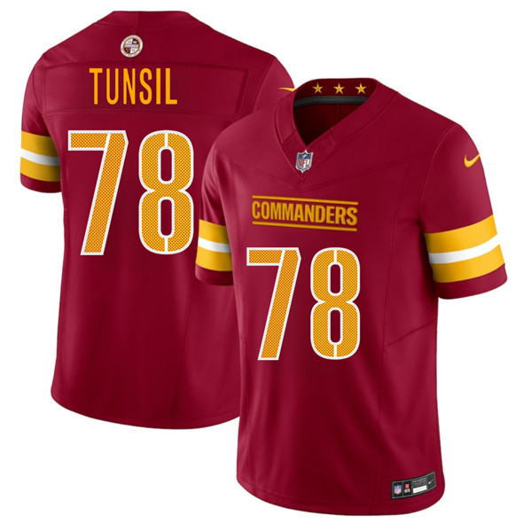 Men's Washington Commanders 78 Laremy Tunsil Burgundy 2025 F.U.S.E. Vapor Limited Football Stitched Jersey