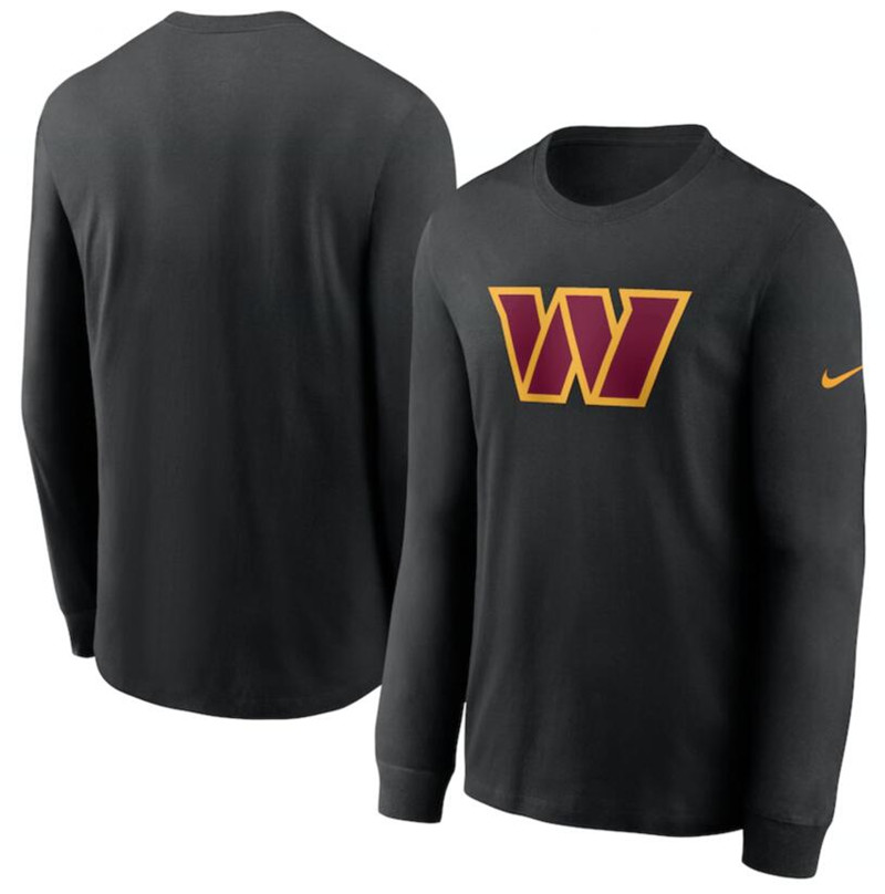 Men's Washington Commanders Nike Black Primary Logo Long Sleeve T Shirt