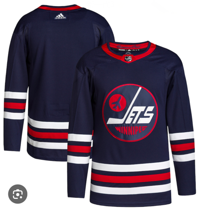 Men's Winnipeg Jets Blank Adidas 2021 22 Navy Stitched Jersey