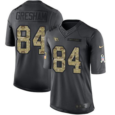 Men Arizona Cardinals 84 Jermaine Gresham  Anthracite 2016 Salute to Service Jersey