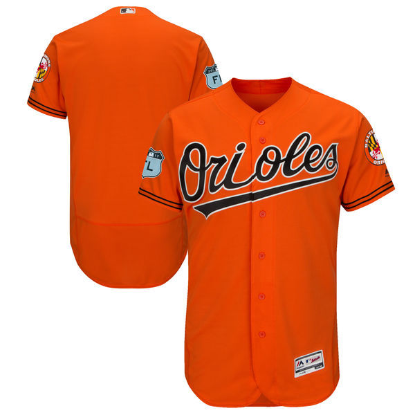 Men Baltimore Orioles Majestic Royal 2017 Spring Training Flex Base Team Jersey