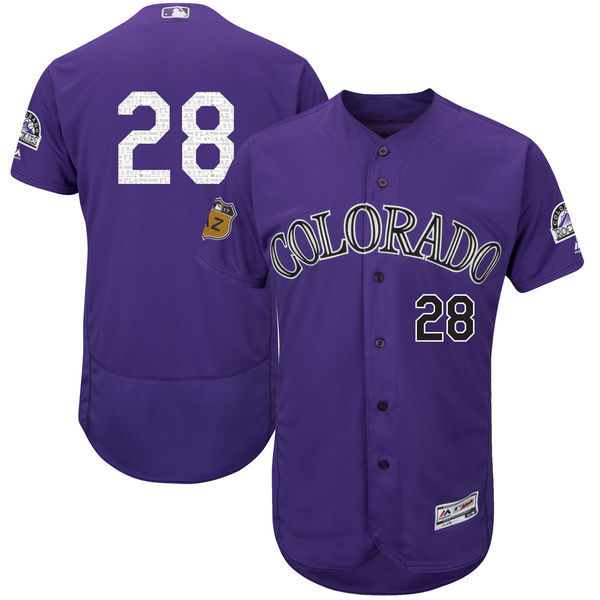 Men Colorado Rockies Nolan Arenado Majestic Purple 2017 Spring Training Flex Base Player Jersey