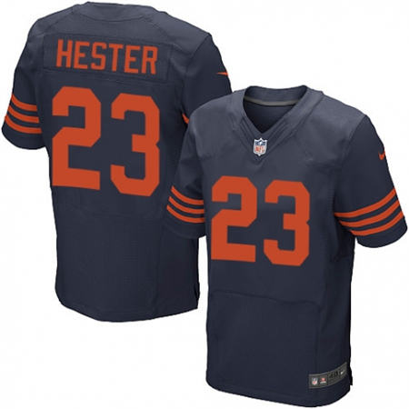 Men  Chicago Bears 23 Devin Hester Elite Navy Blue 1940s Throwback Alternate NFL Jersey