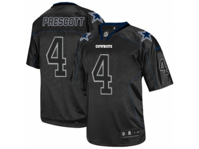 Men  Dallas Cowboys 4 Dak Prescott Elite Lights Out Black NFL Jersey