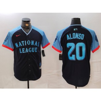 Mets 20 Pete Alonso Black 2024 All Star Nike Cool Base Men Jersey