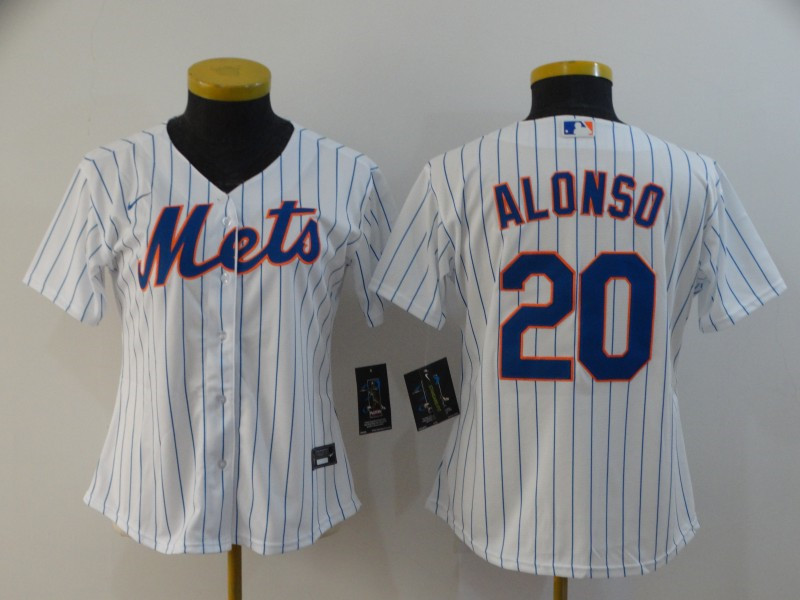 Mets 20 Pete Alonso White Women 2020 Nike Flexbase Jersey