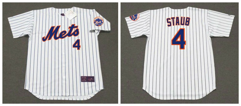 Mets 4 Rusty Staub White Throwback Cool Base Jersey