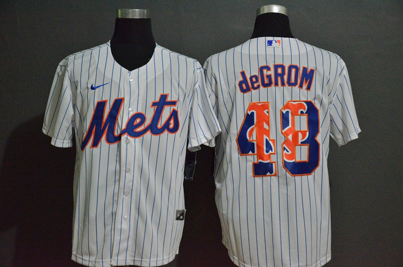 Mets 48 Jacob deGrom White 2020 Nike Cool Base Fashion Jersey