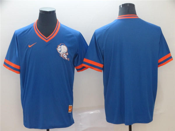 Mets Blank Blue Throwback Jersey