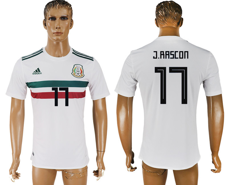 Mexico 11 J. RASCON Away 2018 FIFA World Cup Thailand Soccer Jersey