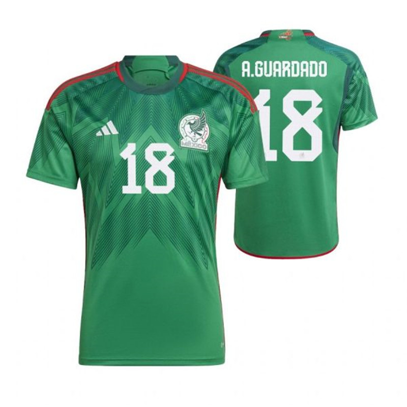 Mexico 18 A.GUARDADO Home 2022 FIFA World Cup Thailand Soccer Jersey