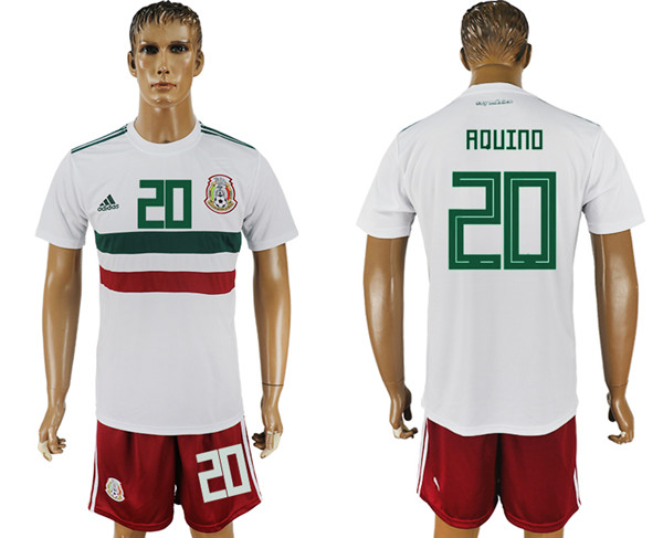 Mexico 20 AQUINO Away 2018 FIFA World Cup Soccer Jersey