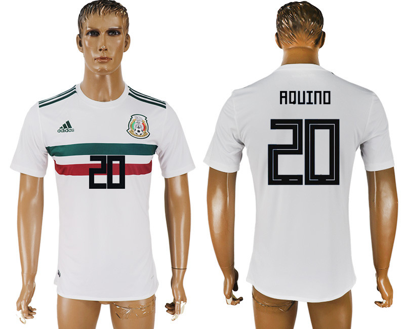 Mexico 20 AQUINO Away 2018 FIFA World Cup Thailand Soccer Jersey