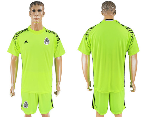 Mexico Fluorescent Green Goalkeeper 2018 FIFA World Cup Soccer Jersey