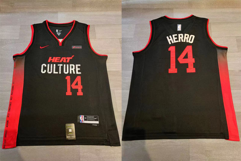 Miami 14 Tyler Herro Black Nike 2023 24 City Edition Swingman Jersey