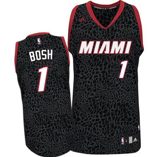 Miami Heat #1 Chris Bosh Crazy Light Leopard Swingman Jersey