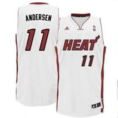 Miami Heat #11 Chris Andersen Revolution 30 Swingman White Home Jersey