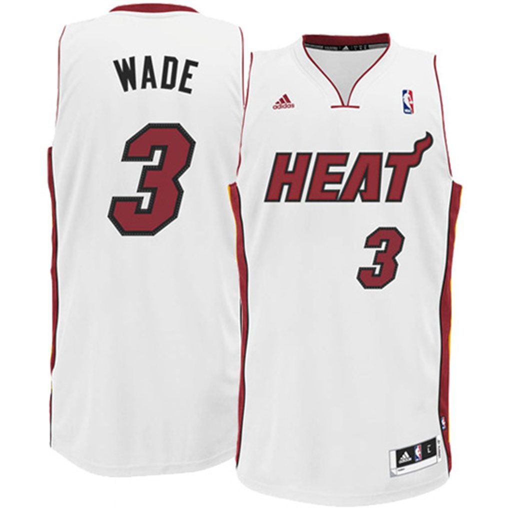 Miami Heat 3 Dwyane Wade Revolution 30 Swingman White Jersey