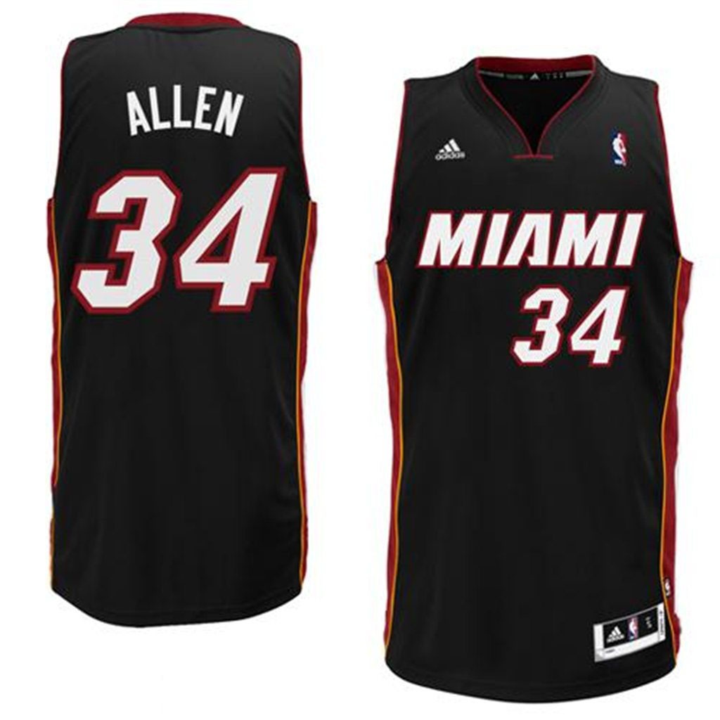 Ray Allen Miami Heat #34 Revolution 30 Swingman Black Jersey