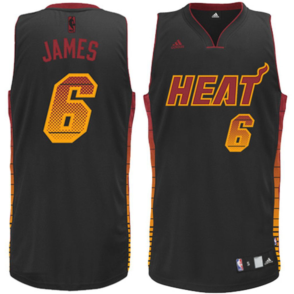 LeBron James Miami Heat Vibe Swingman Black Jersey