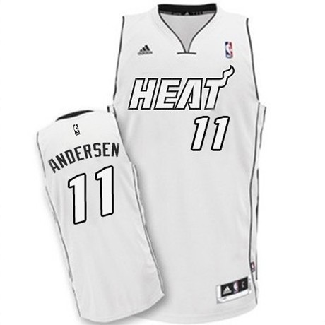 Miami Heat #11 Chris Andersen Revolution 30 Swingman White Hot Jersey
