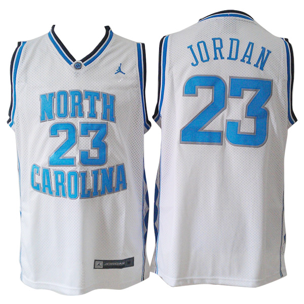 Michael Jordan North Carolina #23 White Jersey