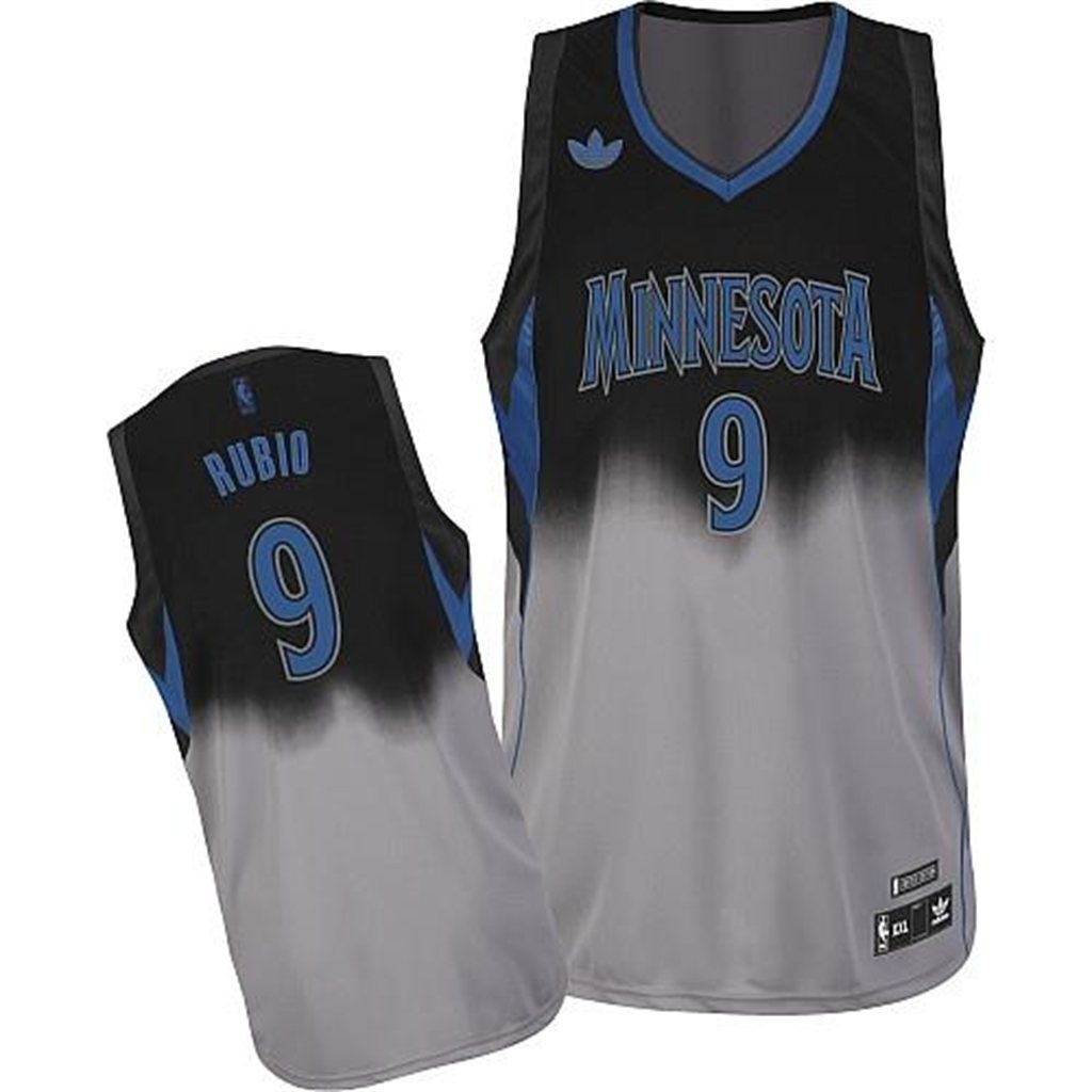 Minnesota Timberwolves #9 Ricky Rubio Fadeaway Fashion Swingman Jersey