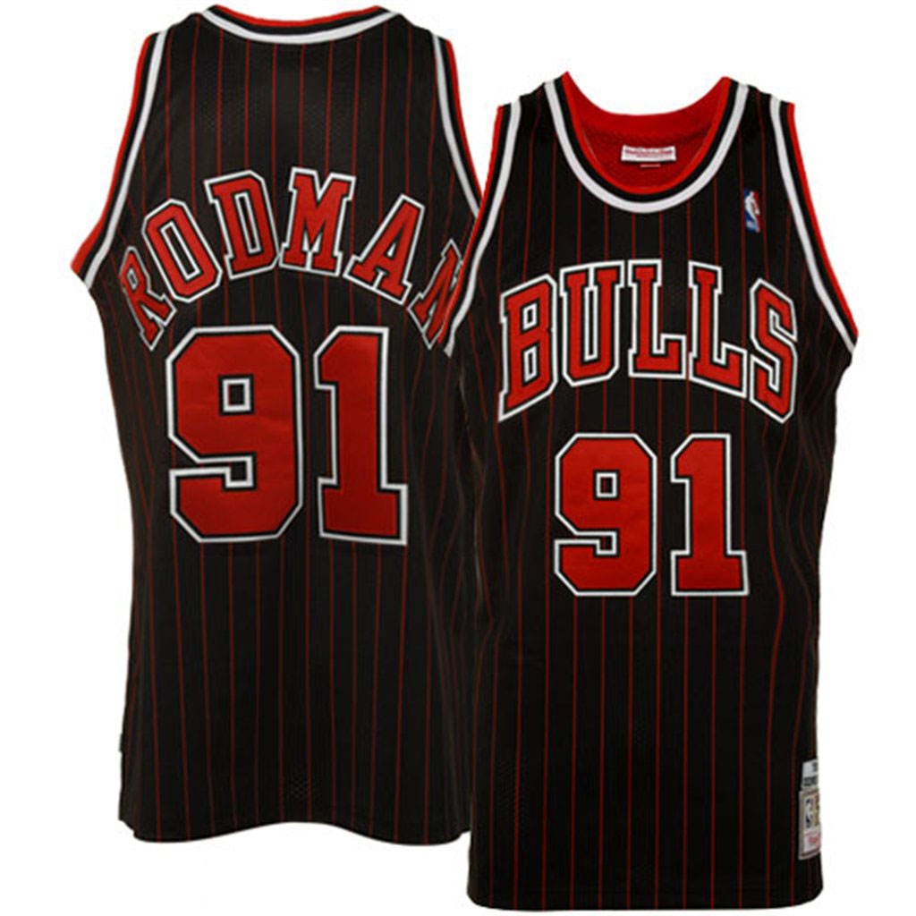 Mitchell & Ness Dennis Rodman Chicago Bulls Authentic Throwback Black Jersey