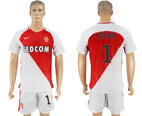 Monaco 1 Subasic Home Soccer Club Jersey