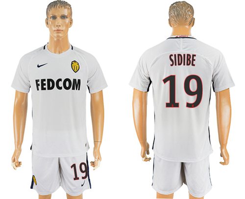 Monaco 19 Sidibe Away Soccer Club Jersey