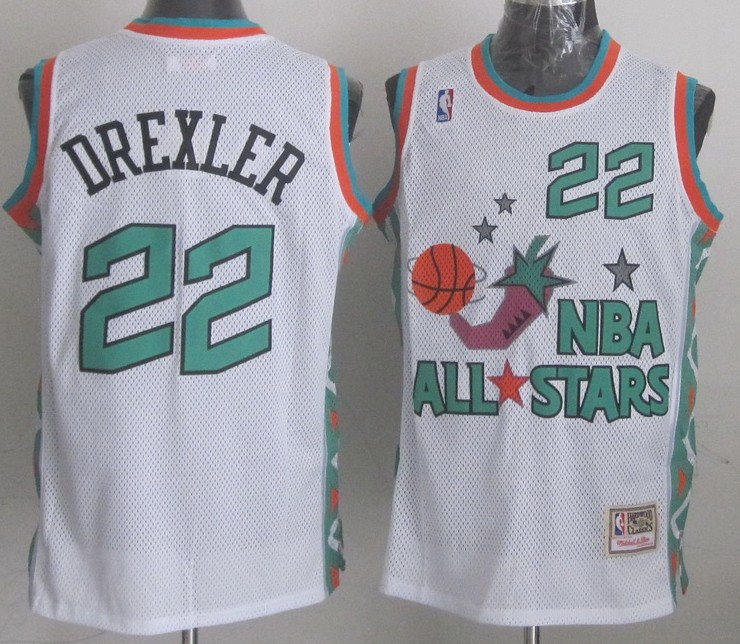 NBA 1996 All Star Game Hardwood Classics Throwback Swingma Houston Rockets 22 Clyde Drexler Jersey