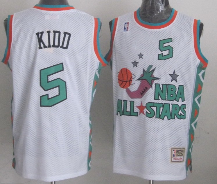 NBA 1996 All Star Game Hardwood Classics Throwback Swingma Phoenix Suns 5 Jason Kidd Jersey