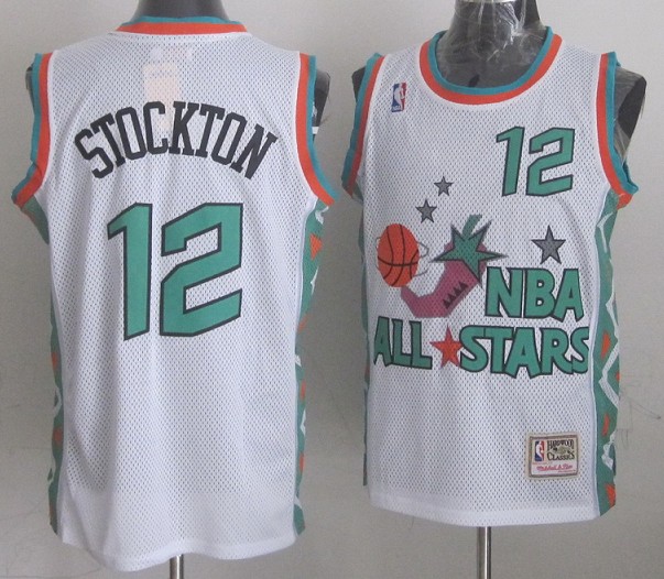 NBA 1996 All Star Game Hardwood Classics Throwback Swingma Utah Jazz 12 John Stockton Jersey