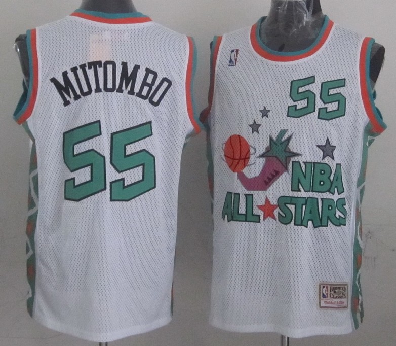 NBA 1996 All Star Game Hardwood Classics Throwback Swingman Denver Nuggets 55 Dikembe Mutombo Jersey