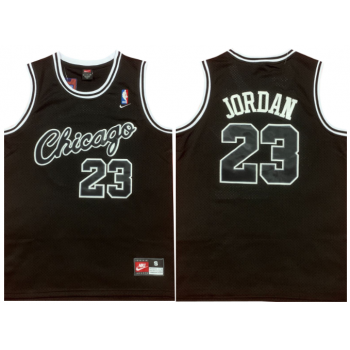 NBA Bulls 23 Michael Jordan Black Nike Jersey