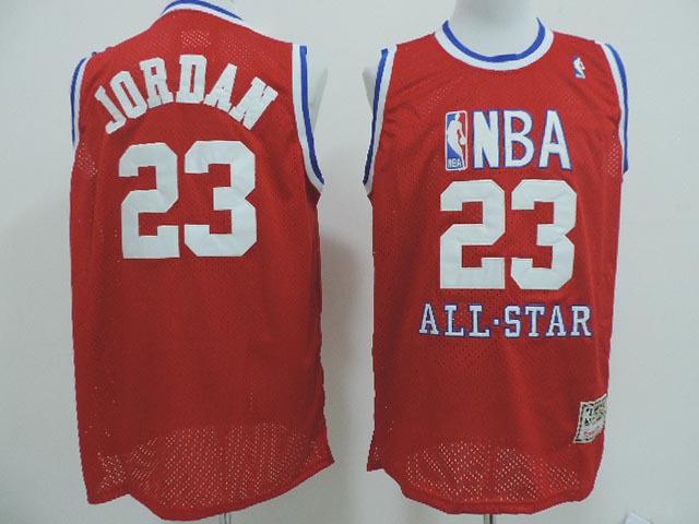 NBA Chicago Bulls 23 Michael Jordan Red 2013 All Star Throwback Jersey